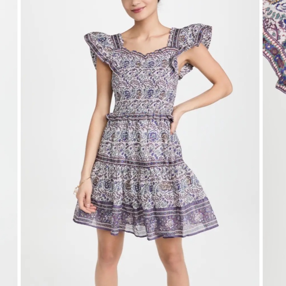 Sea Purple Paisley Mini Dress